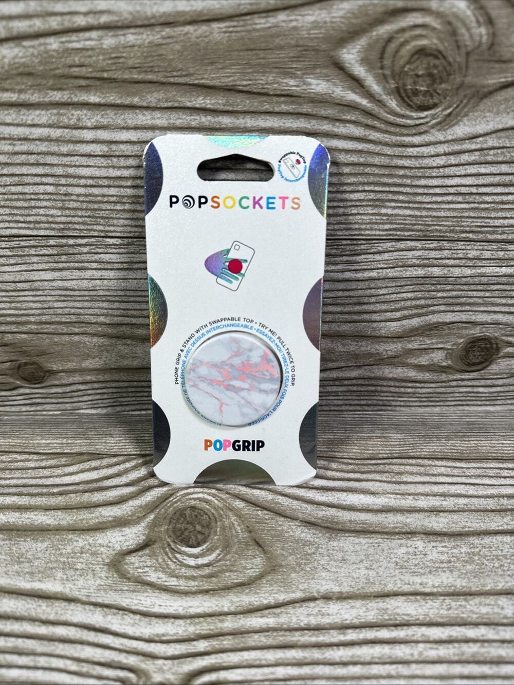 PopSockets PopGrip Rose Gold Lutz Marble Swappable Grip for Phones & Tablets